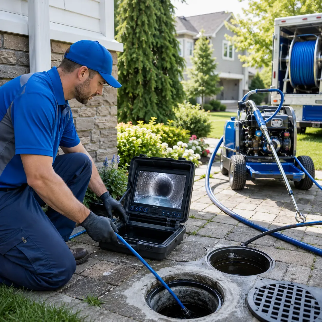 Outdoor drain cleaning professionals serving New Cambria, KS